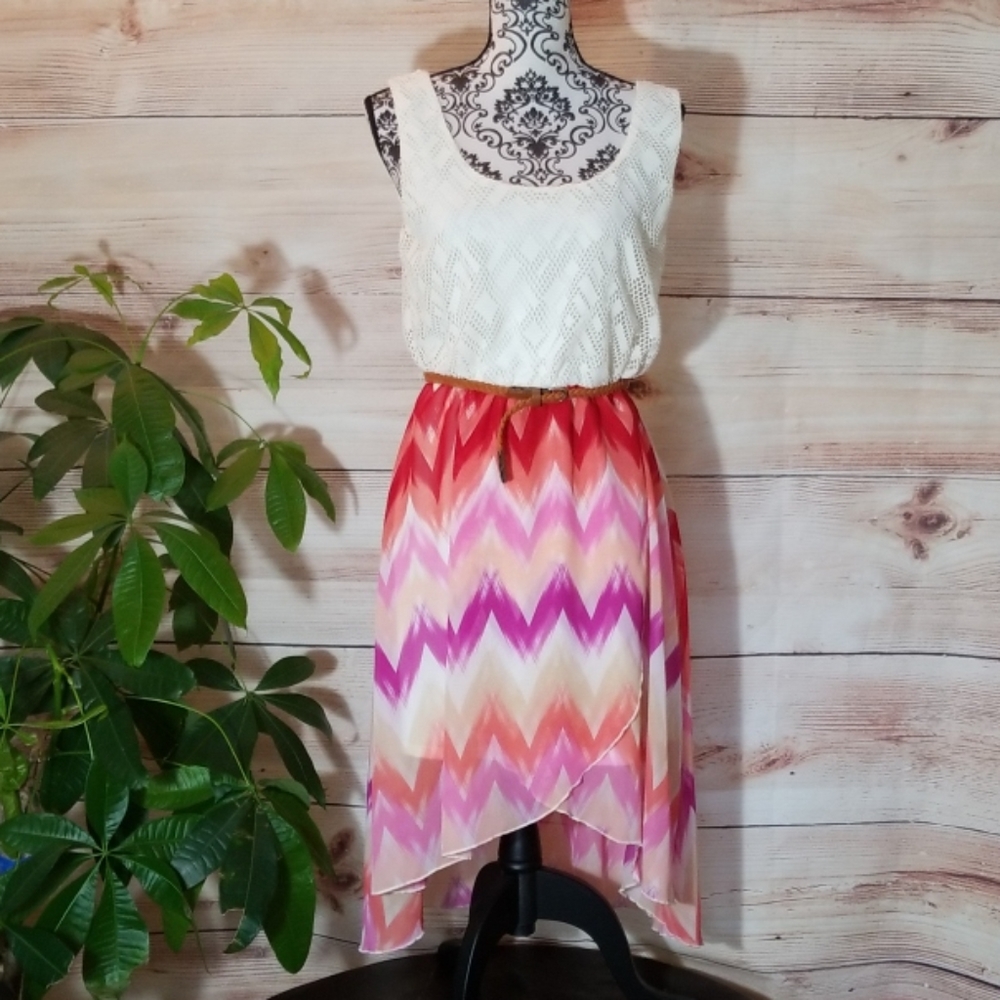 Lili Rose Sleeveless/High-Low Dress Sz L